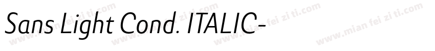 Sans Light Cond. ITALIC字体转换